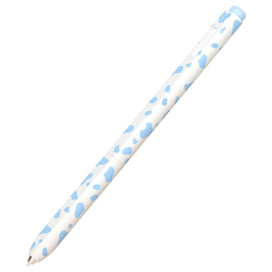 For Samsung Galaxy Tab S9  /  S8  /  S7 Stylus Case Cow Pattern Silicone Sleeve Pencil Protective Cover - Sky Blue