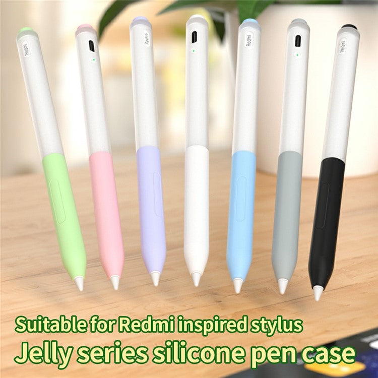 For Xiaomi Redmi Inspiration Stylus Case Jelly Silicone Sleeve Pencil Protective Cover - Pink