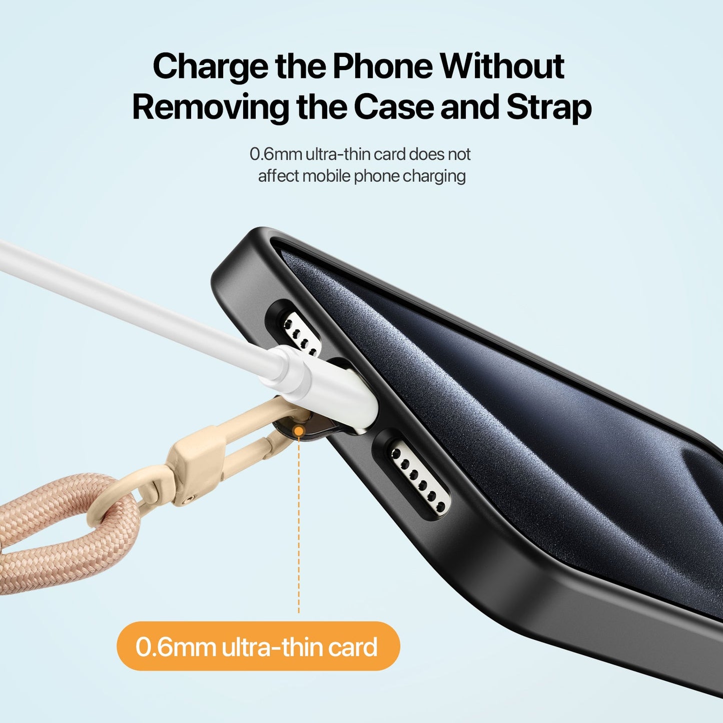 For Universal DUX DUCIS Garden Series Phone Lanyard Adjustable Neck Strap with Swastika Pattern - Amber Color