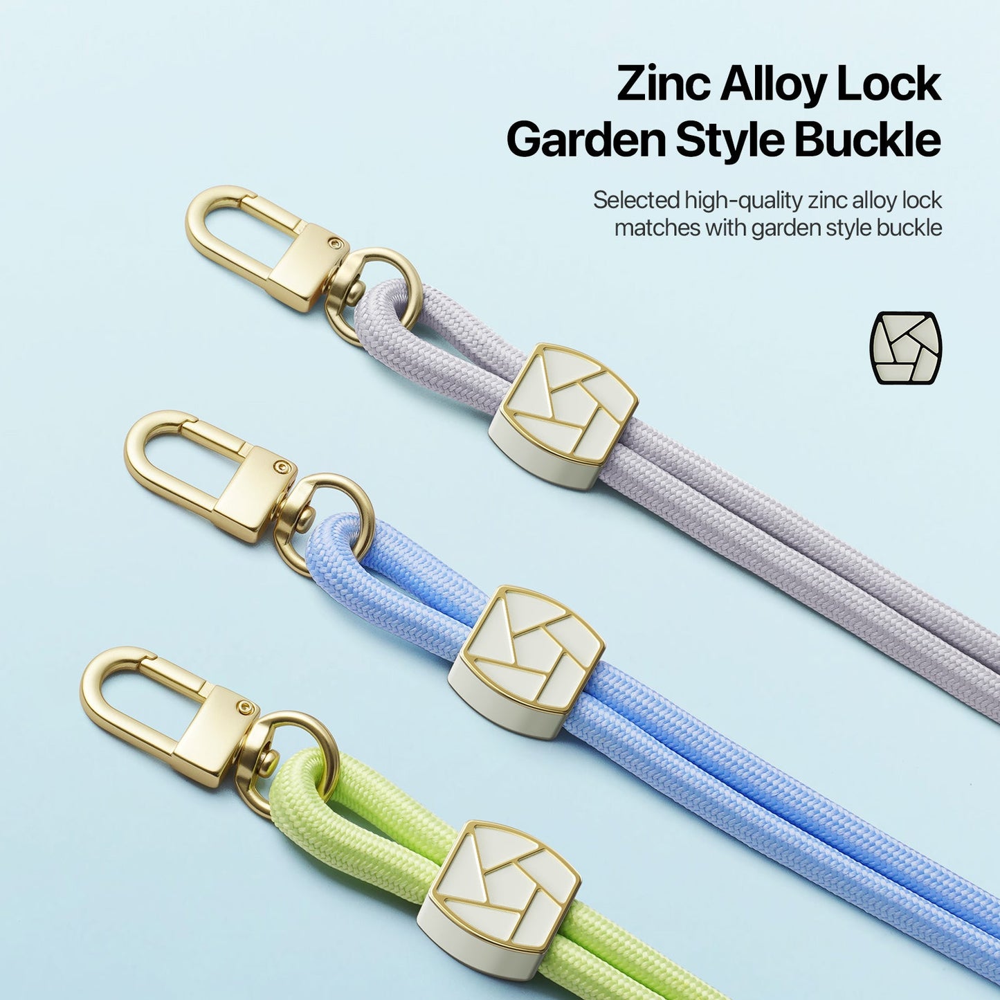 For Universal DUX DUCIS Garden Series Phone Lanyard Adjustable Neck Strap with Ice Crack Pattern - Grey