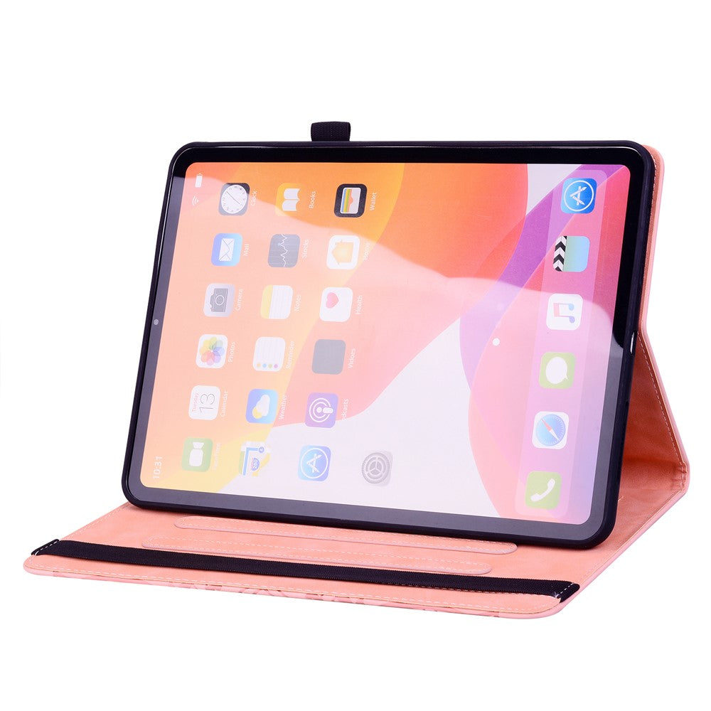 For Lenovo Xiaoxin Pad 11 2025 / Tab K11 Gen 2 TB336 / Tab M11 Tablet Case Card Slots Leather Cover Flower Pattern - Pink