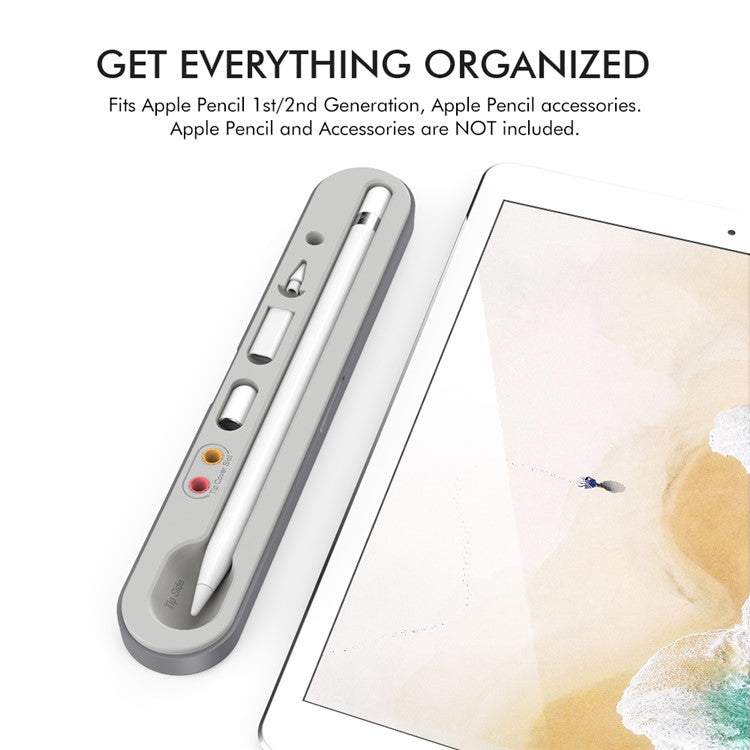 STOYOBE For Apple Pencil 1st / 2nd Generation Carrying Case Magnetic Closure Pencil Storage Box - Grey