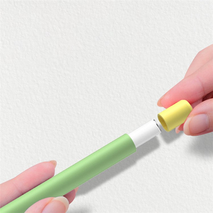 Protective Sleeve for Xiaomi Smart Pen (Gen 2) , Liquid Silicone Stylus Pen Cover with Dual Pen Caps - Matcha Green