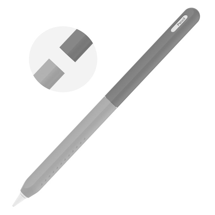 STOYOBE For Apple Pencil Pro / Pencil (2nd Generation) Silicone Sleeve Anti-Drop 2-Piece Pencil Protective Cover - Graduated Grey
