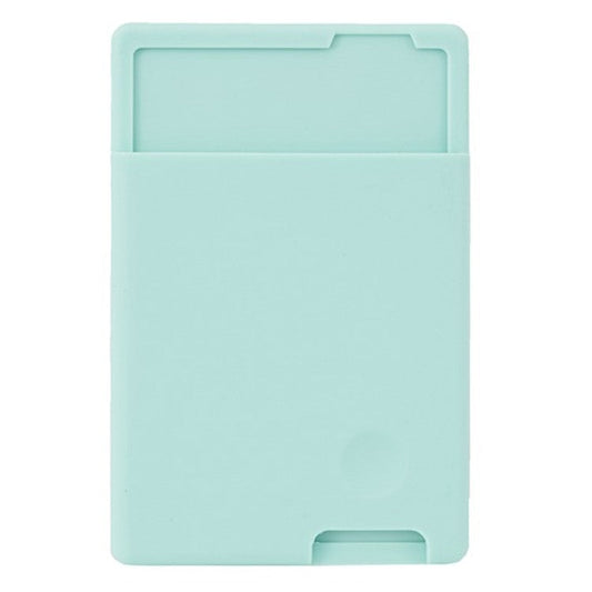 MRC029 Phone Card Holder Adhesive Stick-on Silicone Phone Wallet Card Pocket - Light Green