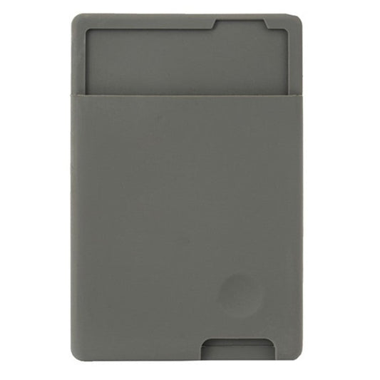 MRC029 Phone Card Holder Adhesive Stick-on Silicone Phone Wallet Card Pocket - Dark Grey