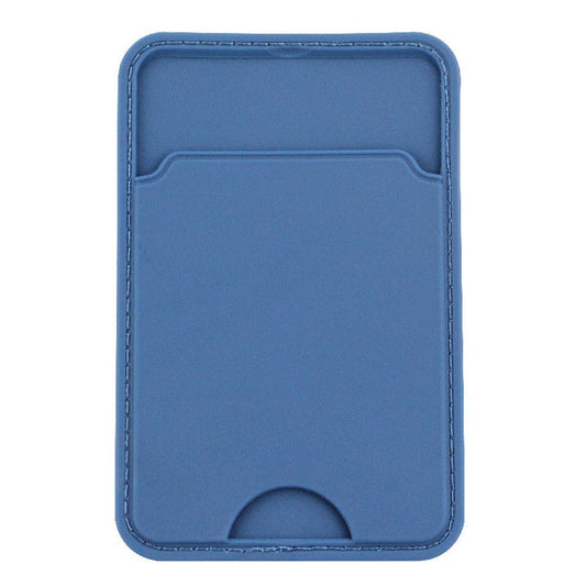 MRC029 Phone Back Card Holder Distinctive Notch Silicone Card Cover Adhesive Card Bag - Blue