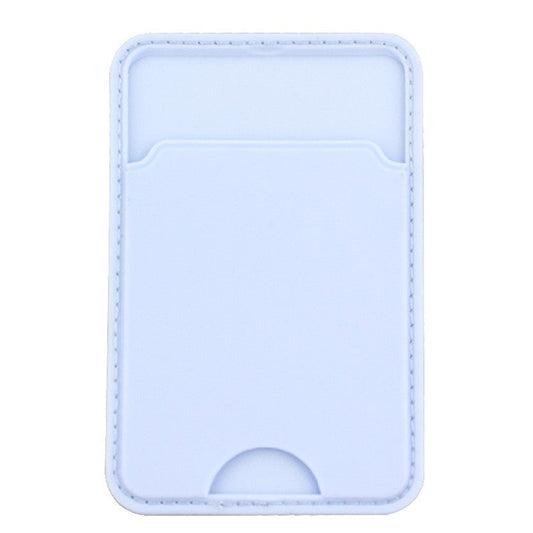 MRC029 Phone Back Card Holder Distinctive Notch Silicone Card Cover Adhesive Card Bag - Baby Blue