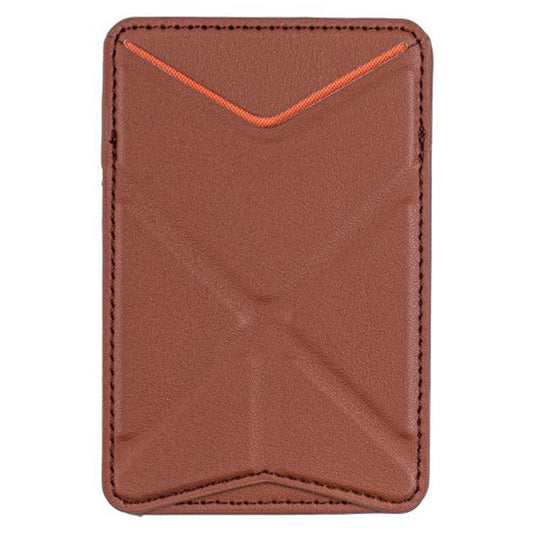 MRC051 Phone Wallet Card Holder Compatible with MagSafe Origami Kickstand - Brown