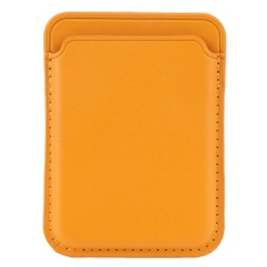 MRC040 Phone Card Holder Leather Phone Wallet Stick-On Adhesive Sticker - Yellow