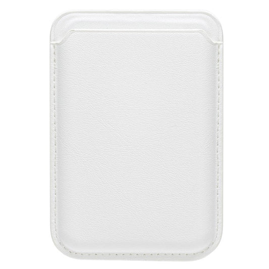 MRC040-2 Magnetic Card Holder Detachable PU Leather Wallet Compatible with MagSafe - White
