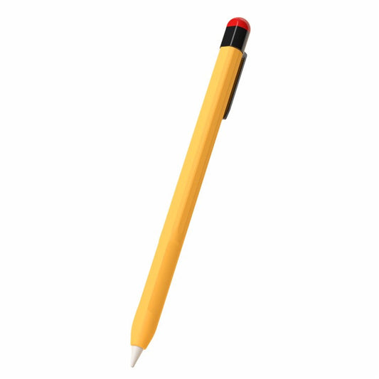For Apple Pencil Pro / Pencil (2nd Generation) Stylus Pen Sleeve Silicone Anti-Dust Clip Design Cover - Yellow