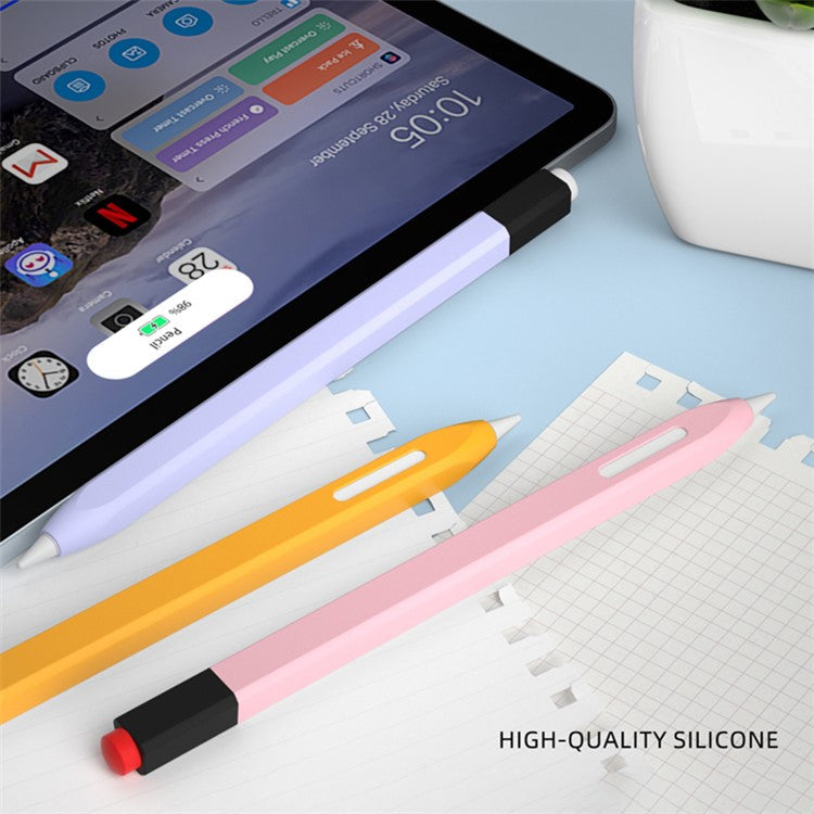 For Apple Pencil Pro / Pencil (2nd Generation) Stylus Pen Cover Anti-Dust Silicone Sleeve - Matcha Green