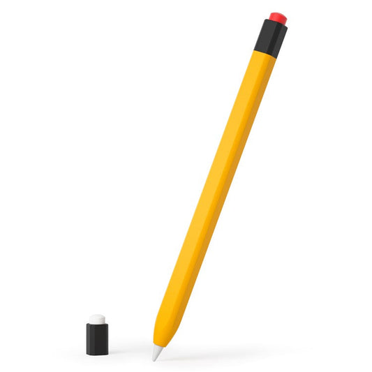 For Apple Pencil (1st Generation) Protective Sleeve Scratch-proof Silicone Stylus Pen Cover - Yellow