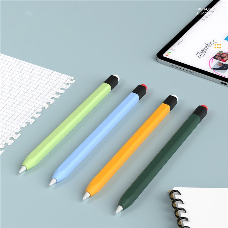 For Apple Pencil (1st Generation) Protective Sleeve Scratch-proof Silicone Stylus Pen Cover - Black