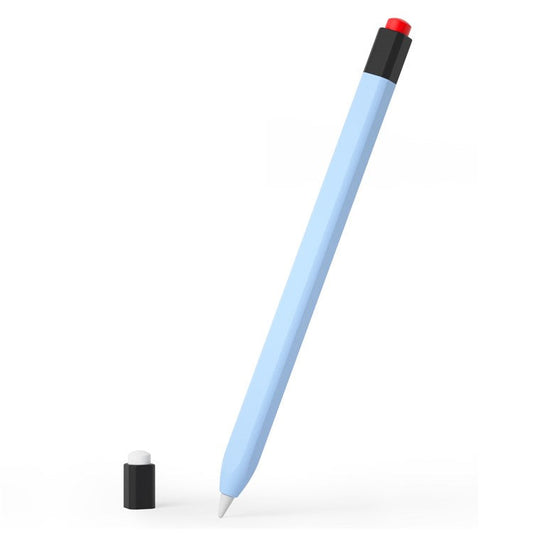 For Apple Pencil (1st Generation) Protective Sleeve Scratch-proof Silicone Stylus Pen Cover - Sky Blue