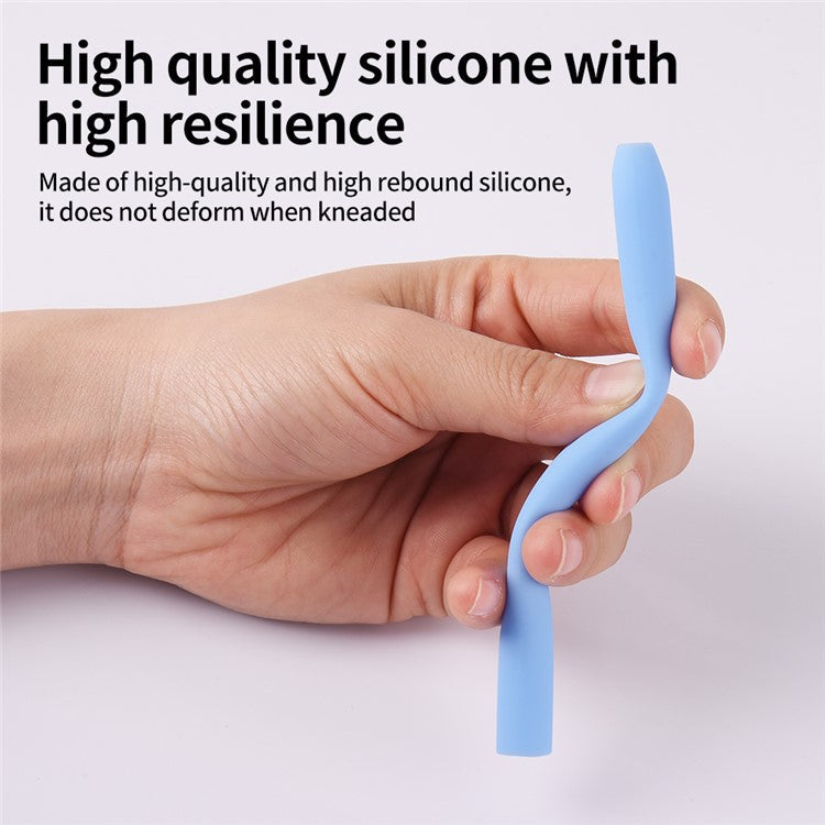 For Apple Pencil (USB-C) Silicone Sleeve with 2 Tip Caps, Drop-Proof Stylus Protective Case - Black