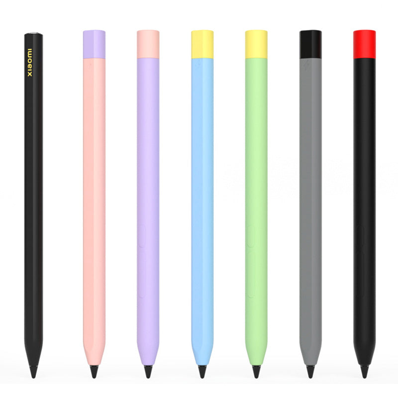 For Xiaomi Smart Pen (3rd Generation) Protective Sleeve Contrast Color Stylus Pen Cover with Dual Pen Caps - Black