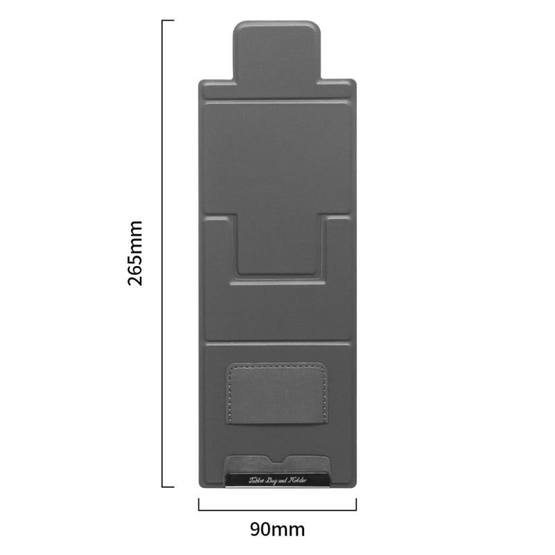 Ultra-Thin Foldable Cell Phone Holder PU Leather Phone Desktop Stand - Black