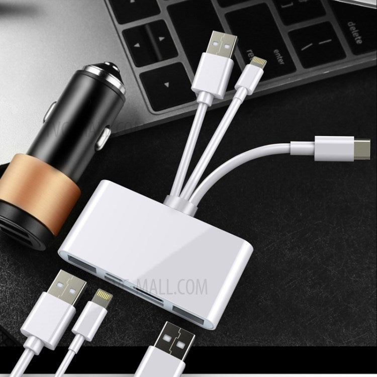 NK-1032 Pro 5-in-1 Multifunction Camera Card Reader Adapter