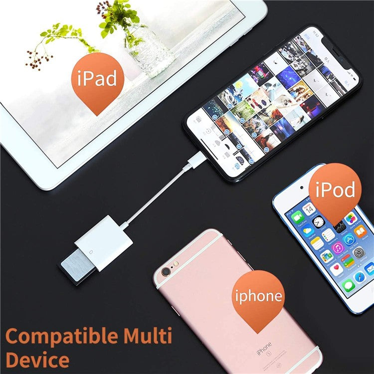 Memory Card Reader Lightning to Storage Card Reader Data Transmission Adapter