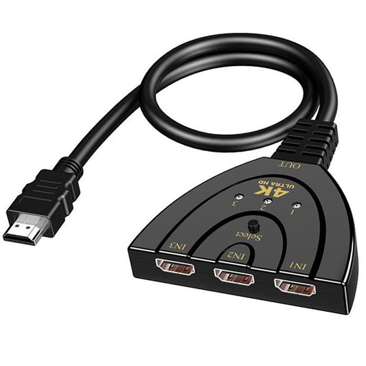 H3014K 3 Input 1 Output HDMI Switcher 4K HDMI Converter with Button