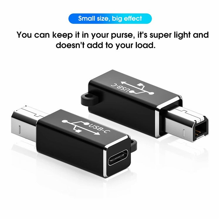 ADS-618 USB-C Female to Printer Male Adapter for Electric Piano, Printer, Scanner - Silver