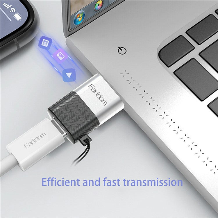EARLDOM OT75 Type-C Female to USB Male Adapter Data Transfer Aluminum Alloy Converter