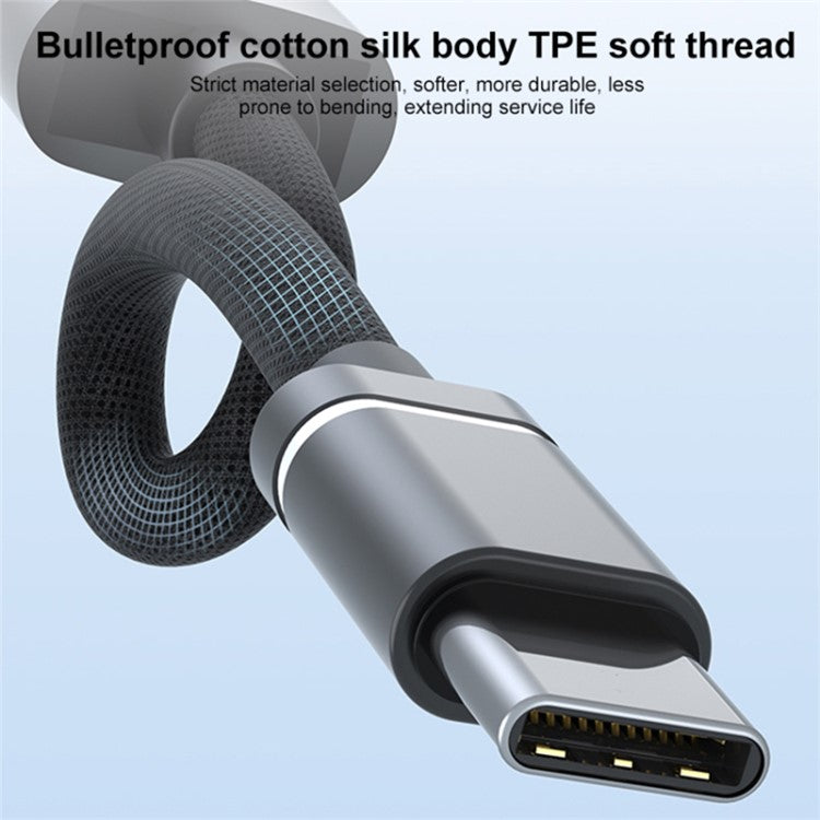 5-in-1 USB Hub Type-C to Type-C Charging + Type-C Data + 2 X USB2.0 + 3.5mm Headphone Jack Adapter - Silver