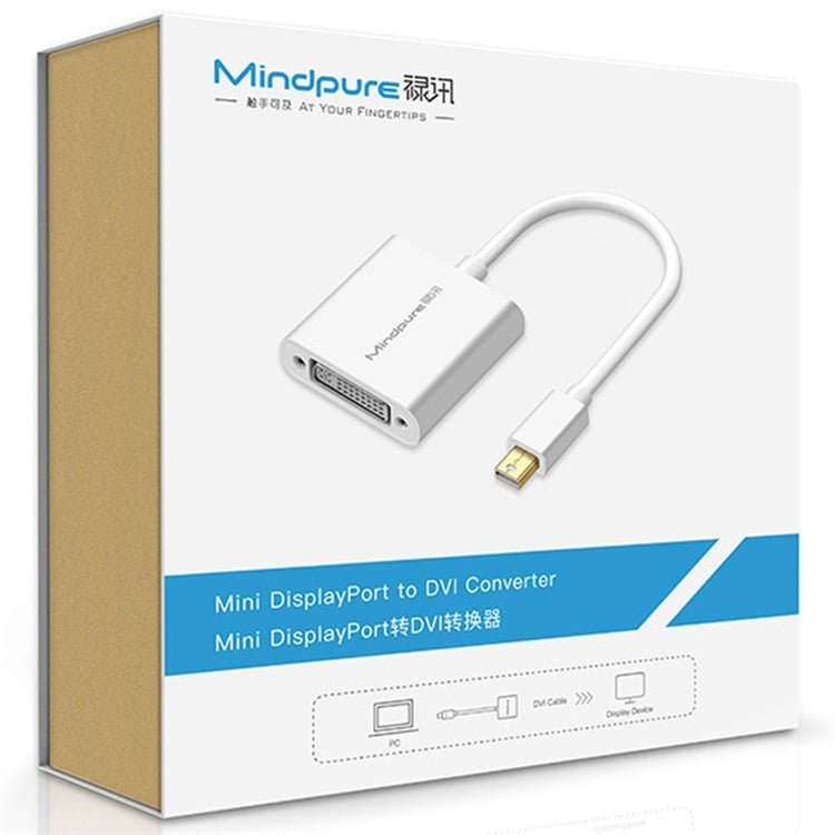MINDPURE AD020 1080P 60Hz Mini DP to DVI Converter Male to Female Adapter Cable