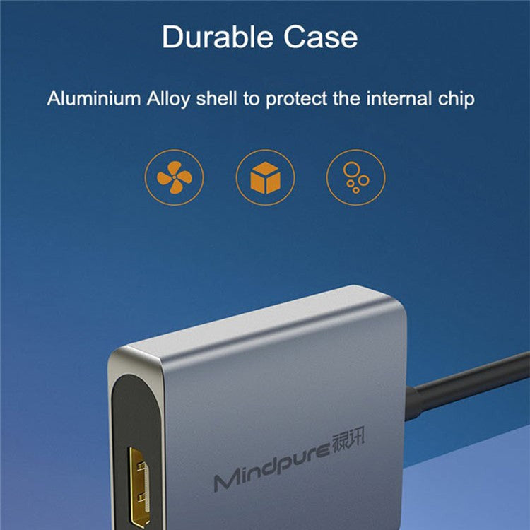 MINDPURE AD014 1920x1080P VGA to HD Male to Female Converter Cable with 3.5mm Audio + Power Port