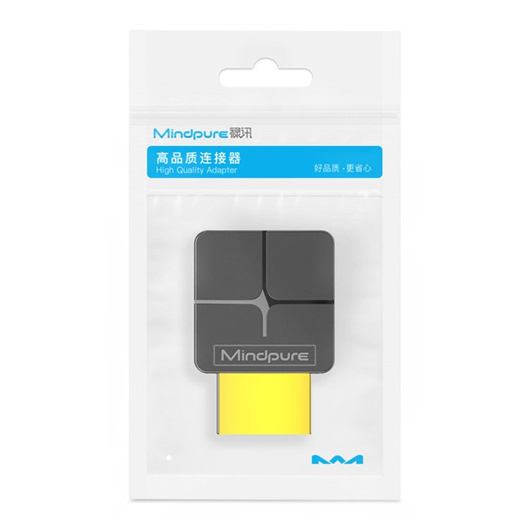MINDPURE AD047 HDMI Male to Female Signal Docking Adapter 4K HDMI 2.0 Elbow Converter - 90-Degree Up Angled