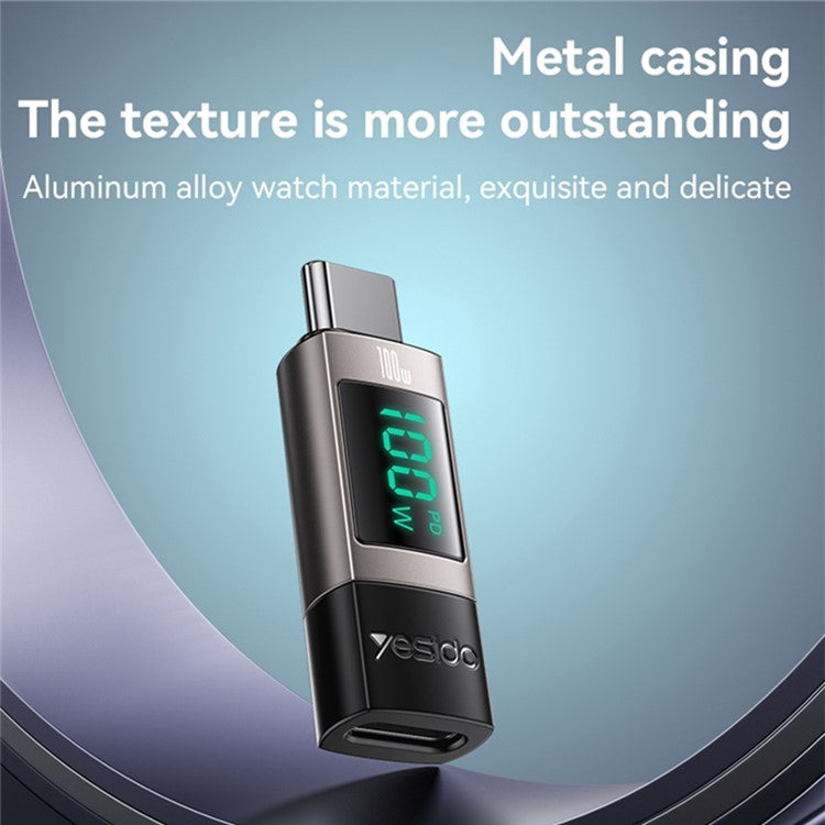 YESIDO GS24 CTOC 100W Fast Charging USB-C Extender Adapter Type-C Male to Female Converter