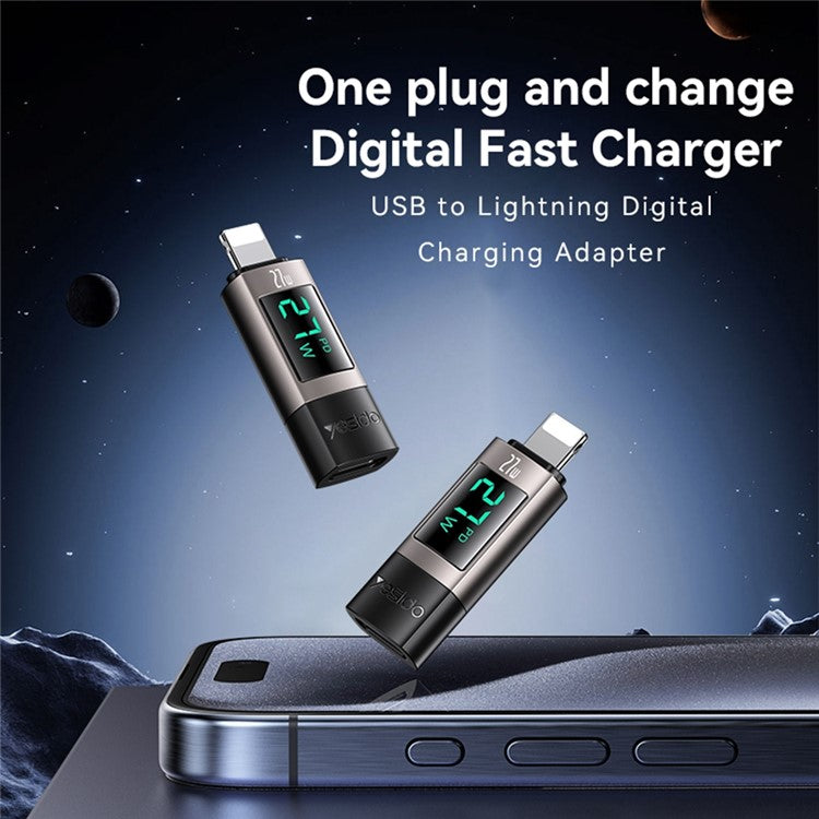YESIDO GS25 CTOL 27W Fast Charging Lightning Extender Adapter 8-Pin Male to Type-C Female Converter