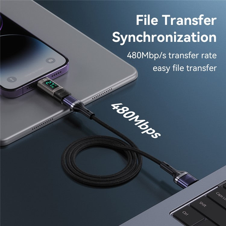 YESIDO GS25 CTOL 27W Fast Charging Lightning Extender Adapter 8-Pin Male to Type-C Female Converter