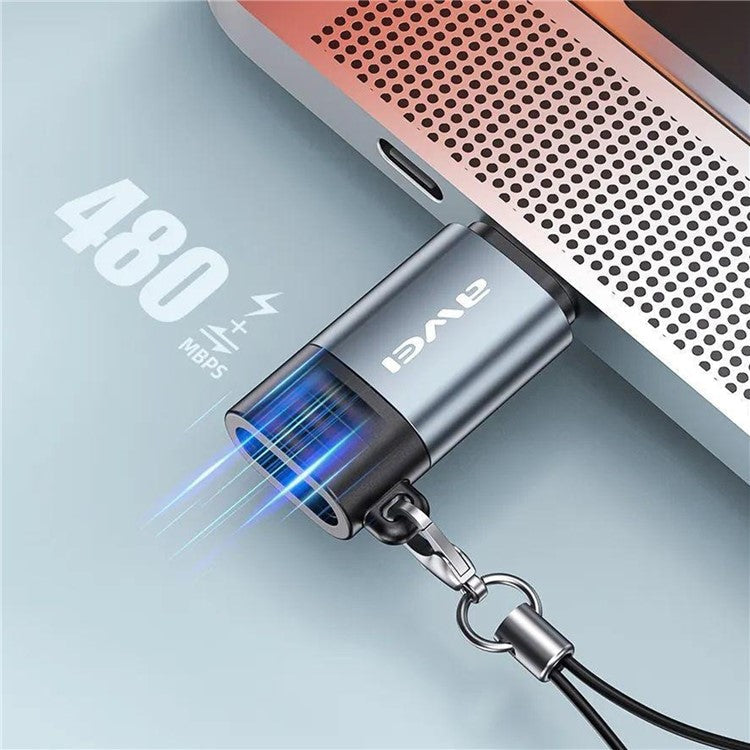 AWEI A11 Type-C Female to iP Male Charging Converter Data Transfer Mini Adapter