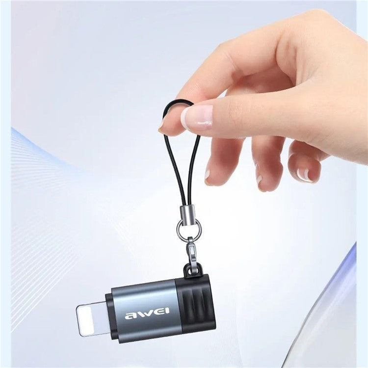 AWEI A11 Type-C Female to iP Male Charging Converter Data Transfer Mini Adapter