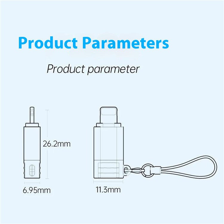 AWEI A11 Type-C Female to iP Male Charging Converter Data Transfer Mini Adapter
