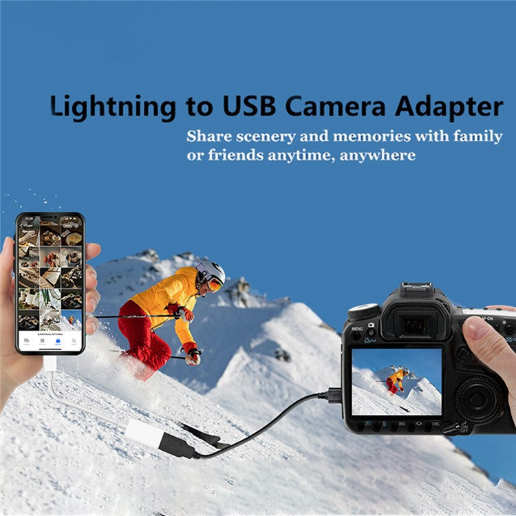 MH350 Lightning Male to USB3.0 Female Adapter ABS Phone Camera OTG Converter