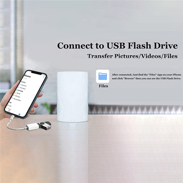 MH350 Lightning Male to USB3.0 Female Adapter ABS Phone Camera OTG Converter