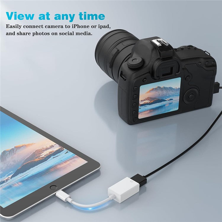 MH350 Lightning Male to USB3.0 Female Adapter ABS Phone Camera OTG Converter