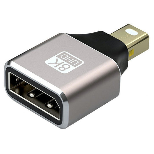 8K / 60Hz Mini DisplayPort Male to DP Female Converter Mini Adapter Compatible with Thunderbolt 2