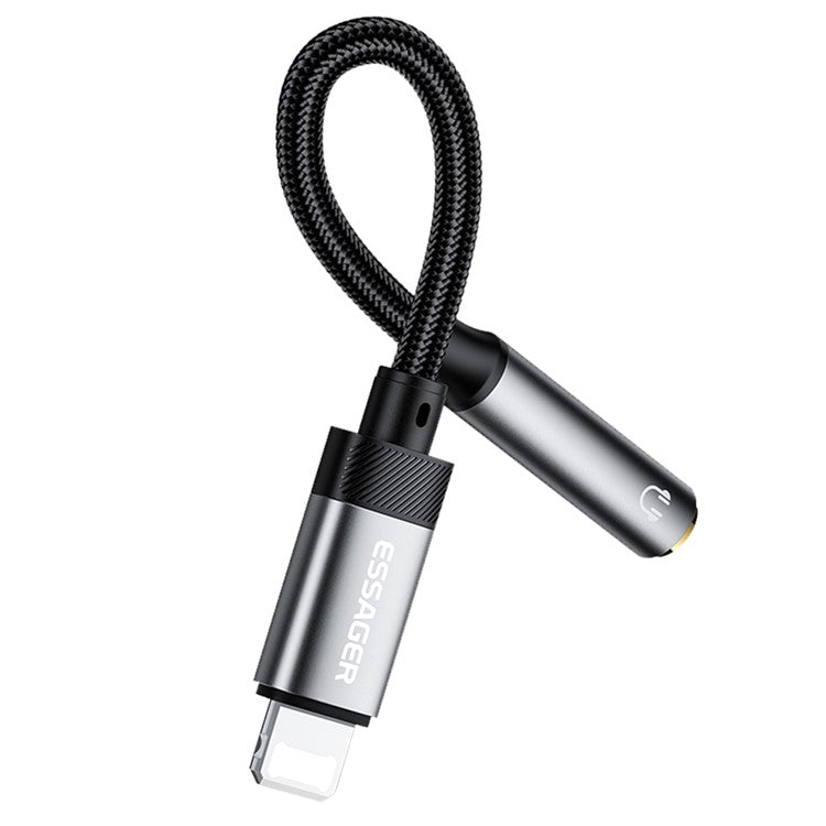 ESSAGER Lightning Male to 3.5mm Female Headphone Connection Audio Adapter Cable