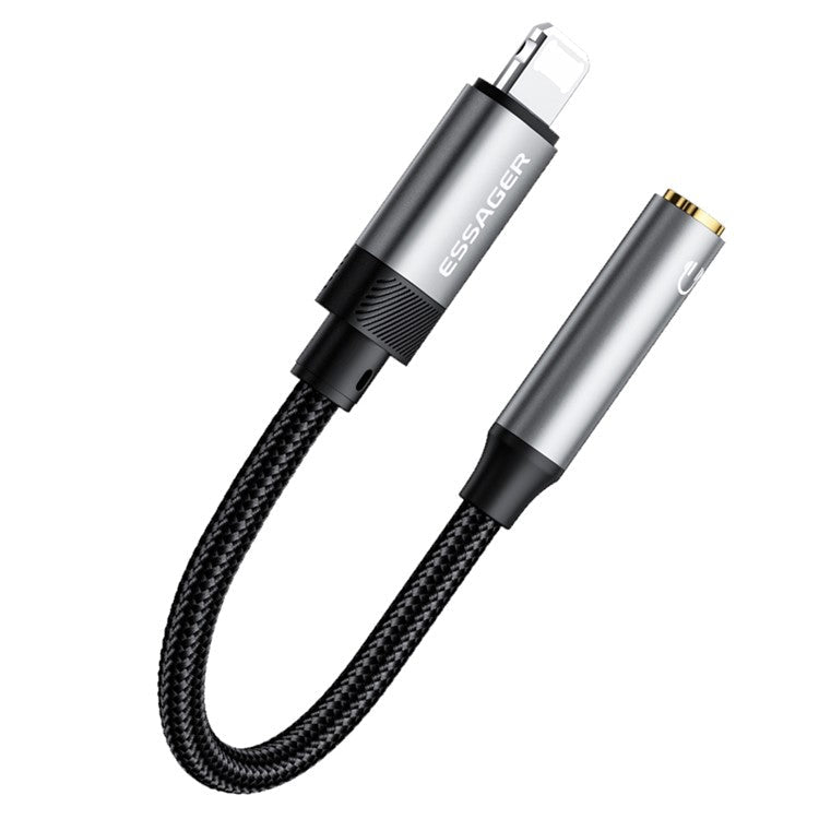 ESSAGER Lightning Male to 3.5mm Female Headphone Connection Audio Adapter Cable