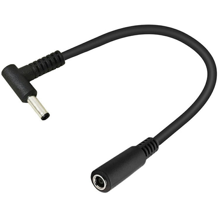 15cm 90 Degree 4.5mmx3.0mm Male to Female Adapter DC Power Connector Cable for HP / Dell Laptops