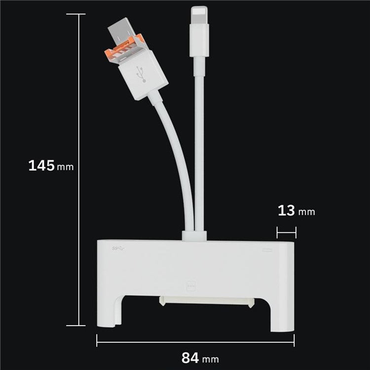 NK-1046TL Pro 3-in-1 USB + Type C + iP to SATA Fast Data Transfer Multi-Function Adapter