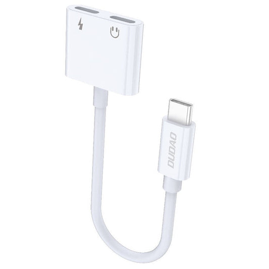 DUDAO L13C Type-C Male to Type-C Female Charging + Type-C Female Audio Headphone Adapter Conversion Cable