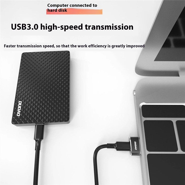 DUDAO L16AC For iPhone 15 USB Male to USB-C Female Adapter Charging Data Transfer OTG Converter