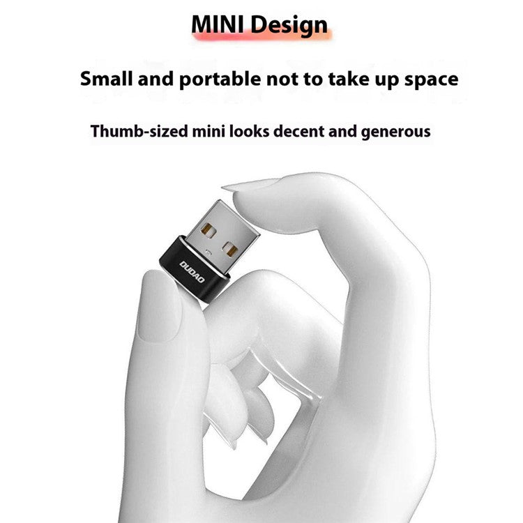 DUDAO L16AC For iPhone 15 USB Male to USB-C Female Adapter Charging Data Transfer OTG Converter