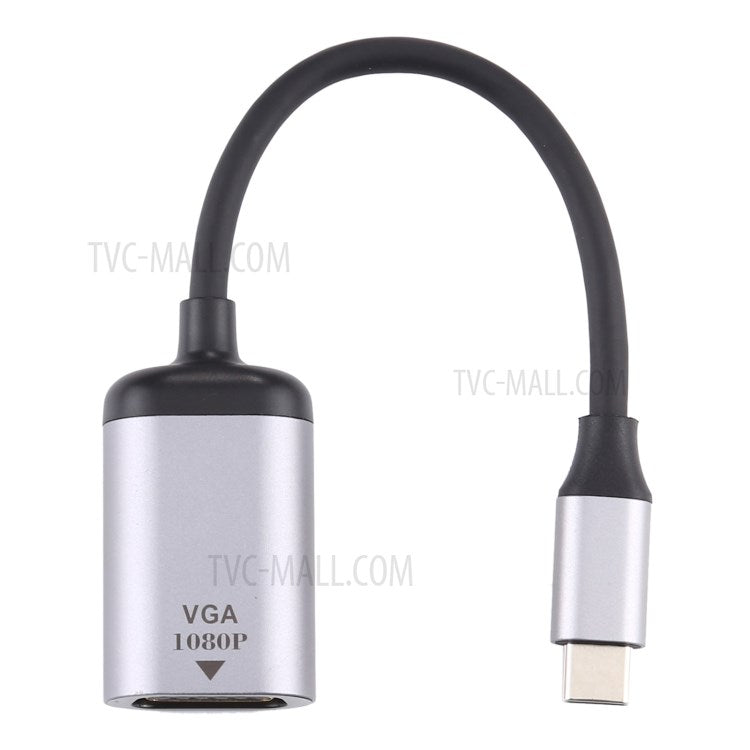 Type C Male to 1080P VGA Female Adapter Converter Cable for MacBook Pro/Air iPad Pro Surface Book 2